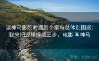读神马影院时遇到个案与总体别困惑：我来把逻辑拆成三步，电影 叫神马