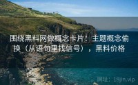 围绕黑料网做概念卡片：主题概念偷换（从语句里找信号），黑料价格