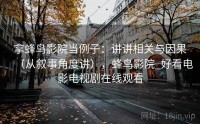 拿蜂鸟影院当例子：讲讲相关与因果（从叙事角度讲），蜂鸟影院_好看电影电视剧在线观看