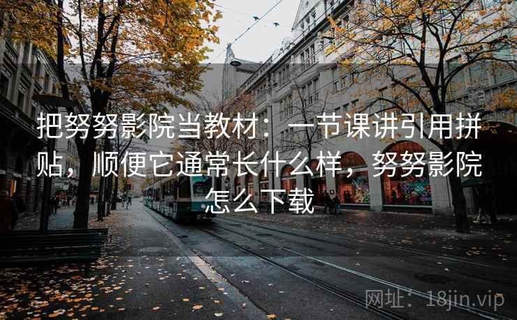 把努努影院当教材：一节课讲引用拼贴，顺便它通常长什么样，努努影院怎么下载